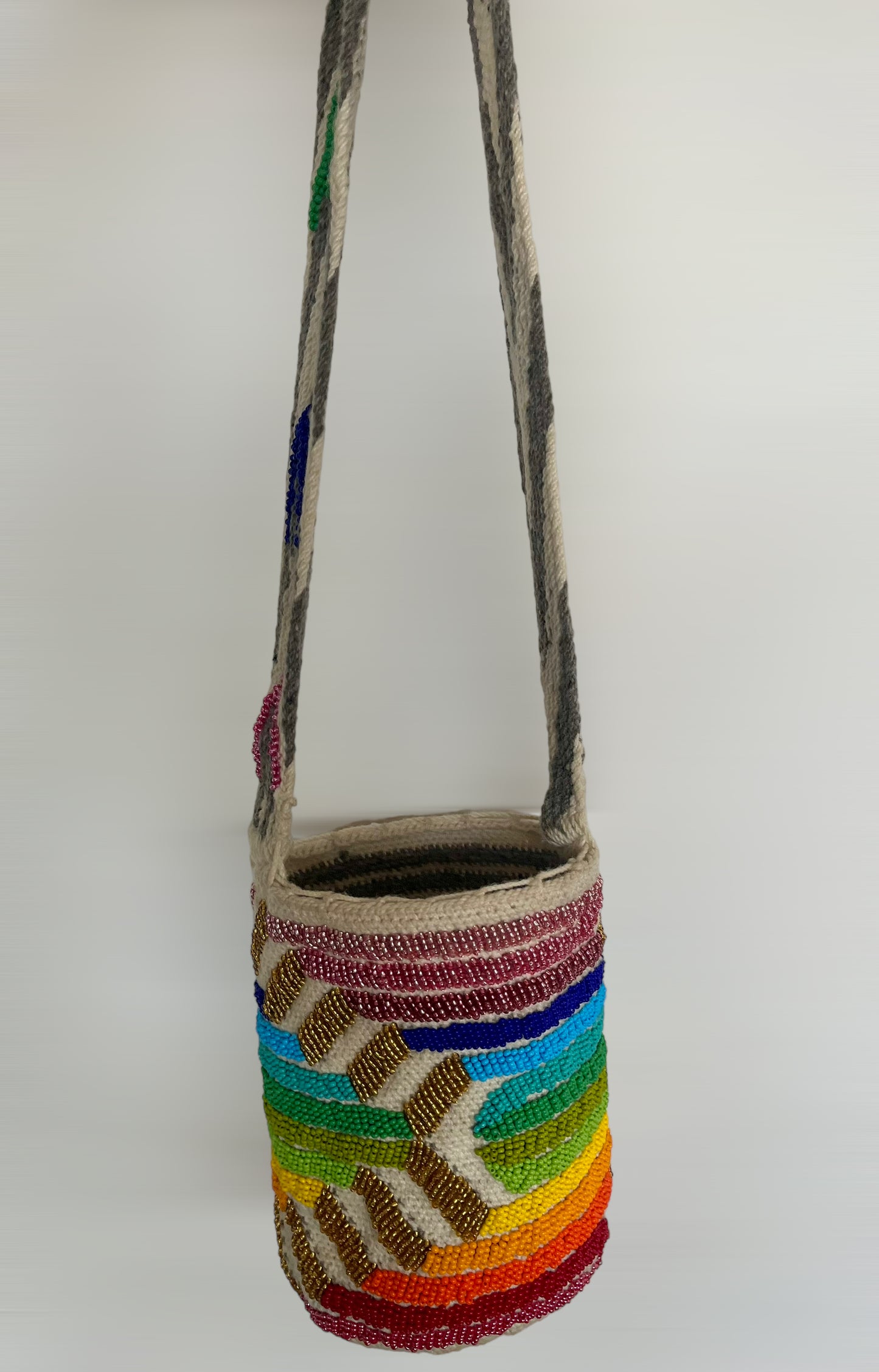 Medium Rainbow beaded Arhuaca Bag