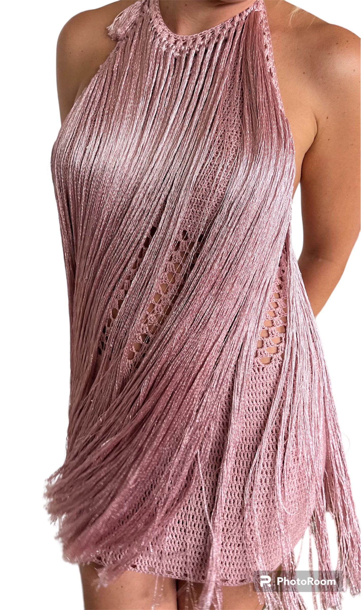 Flamenco Short Dress in light Pink