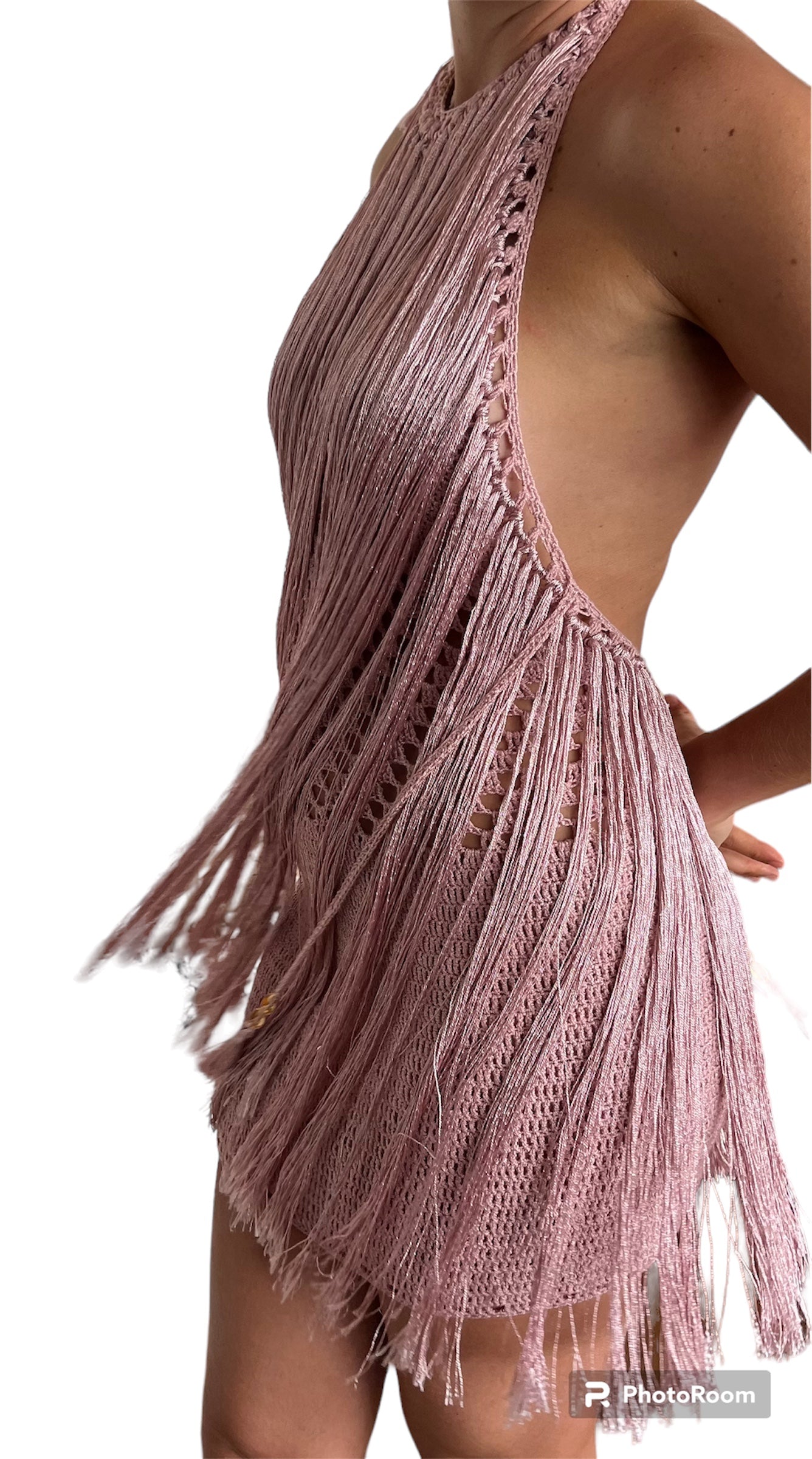 Flamenco Short Dress in light Pink