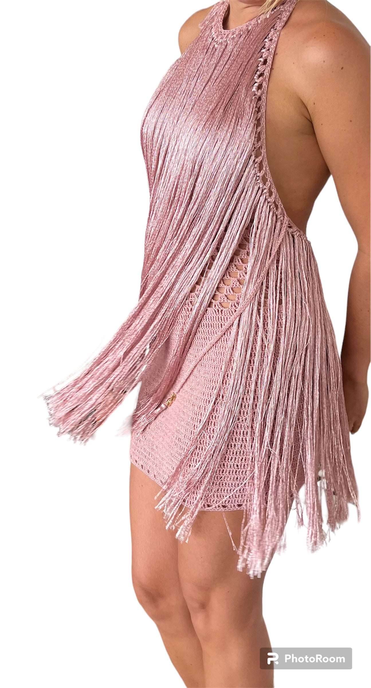 Flamenco Short Dress in light Pink