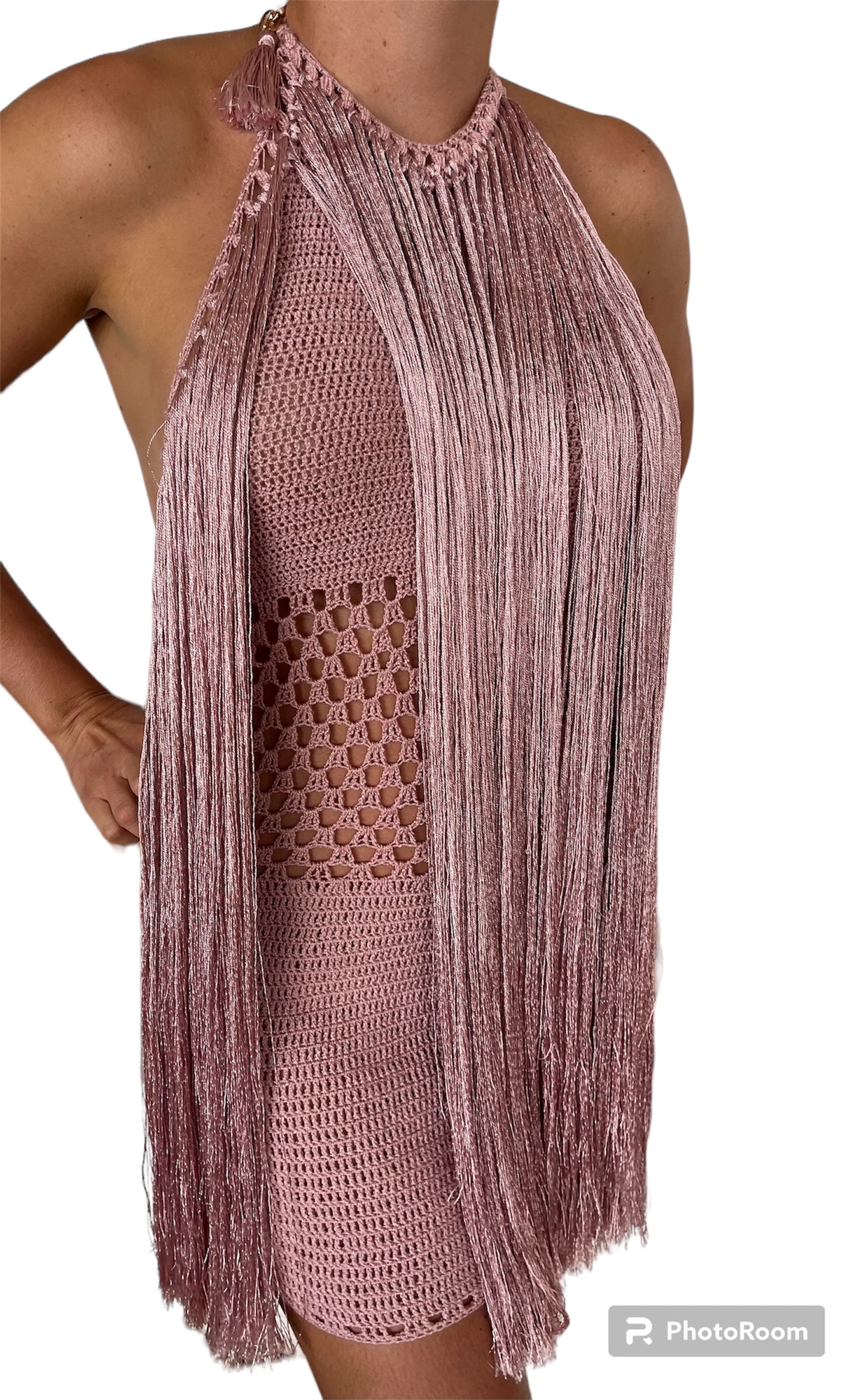 Flamenco Short Dress in light Pink