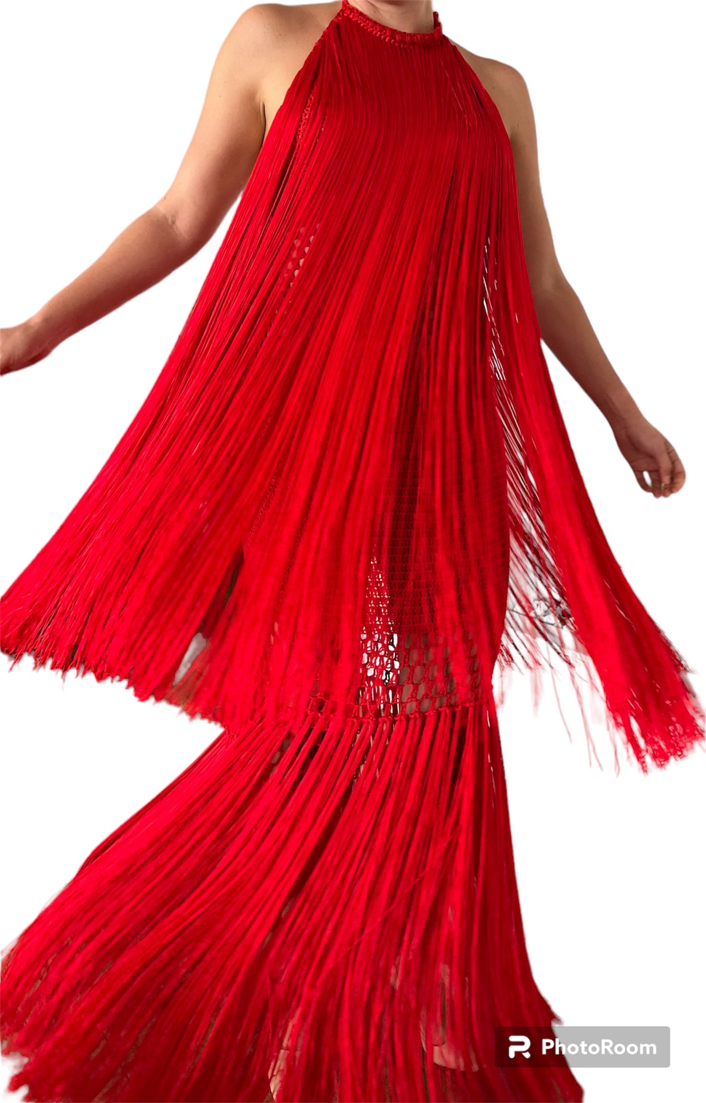 Flamenco Long Dress in Red